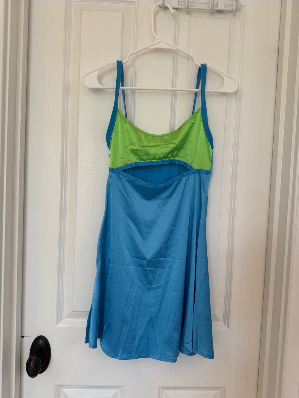 3/$20 Blue and Lime Green Spaghetti Strap Dress